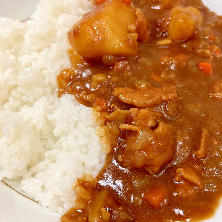 バーモントカレー＋こくまろで作るポークカレー